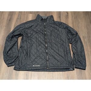 Columbia Womens XL Quilted Jacket Black Full Zip Interchange Core Coat